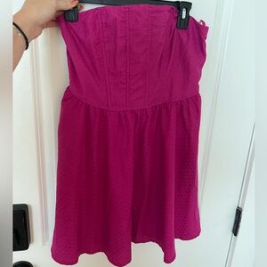 Pink Strapless Dress